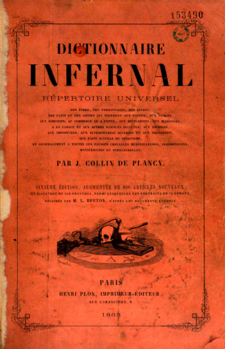 La copertina del Dizionario Infernale