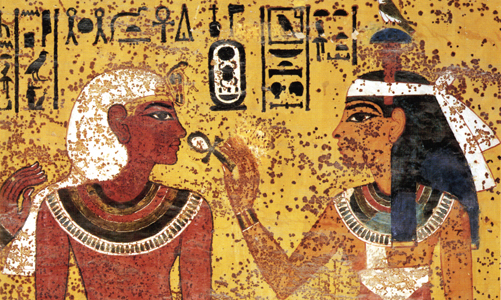 Khat su Tutankhamon con la dea Hathor - Fantasmi e Antico Egitto