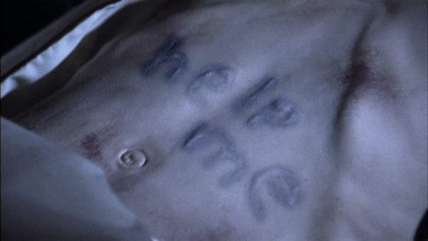 Un fotogramma del film L'Esorcista in cui  sulla pelle della ragazzina posseduta, appaiono le lettere che compongono la frase HELP ME (AUITAMI) - (Warner Bros.)