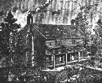 Casa dei Bell in un dipinto d'epoca pubblicato nel 1854 - Strega di Bell