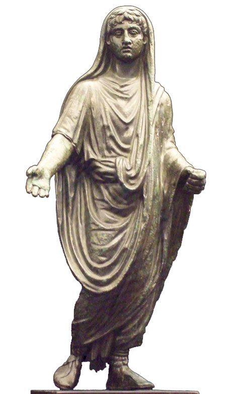 Genio del bronzo raffigurato come paterfamilias (I secolo d.C.) - Wikimedia Commons