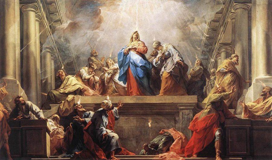 Il dipinto della Pentecoste (Pentecôte) di Jean II Restout, 1732 (fonte: Wikimedia Commons)
