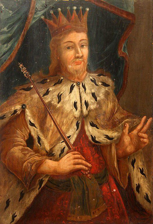 Re Salomone su un dipinto del XVII secolo di artista sconosciuto nel coro di Sankta Maria Kyrka ad Åhus, Svezia Fonte: Wikimedia Commons)