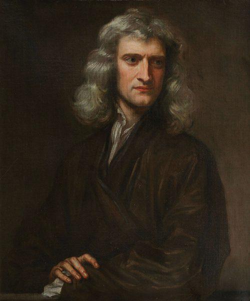 Isaac Newton, ritratto del 1689, di Godfrey Kneller (1646-1723) - Pubblico dominio